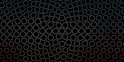 Dark Blue, Yellow vector backdrop with circles. Abstract colorful disks on simple gradient background. Pattern for booklets, leaflets.