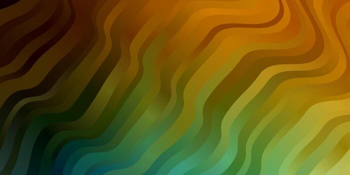 Light Blue, Yellow vector backdrop with circular arc. Bright illustration with gradient circular arcs. Template for your UI design.