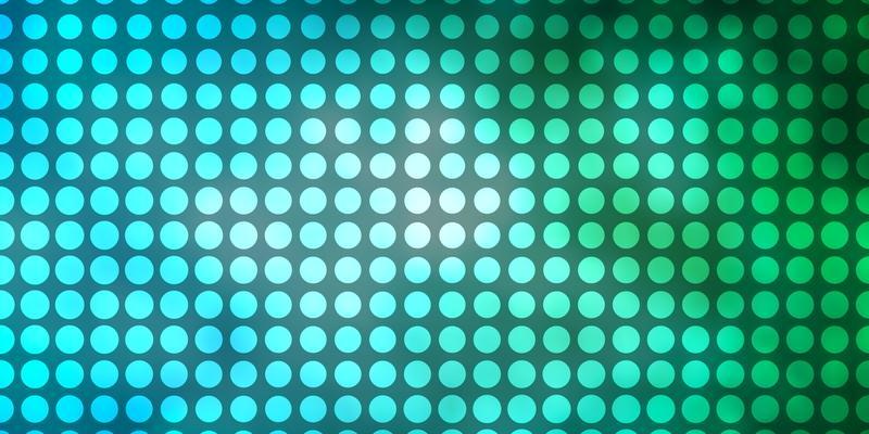 Light Blue, Green vector backdrop with circles. Abstract illustration with colorful spots in nature style. Design for your commercials.