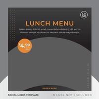 food menu banner for social media vector