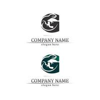 animal vector lizard salamander gecko crocodile and reptiles design logo