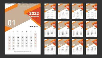 Wall Calendar 2022 Template Design Idea, Calendar 2022 vector
