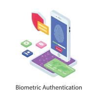 Biometric Authentication Concepts vector