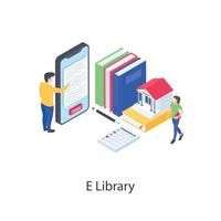 E Library Elements vector