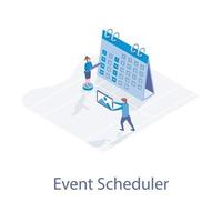 Event Scheduler Concepts vector