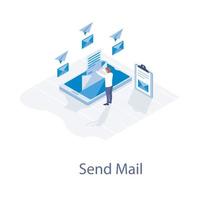 enviar elementos de correo vector