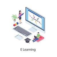 E Learning Concepts vector