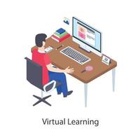 Virtual Learning Concepts vector