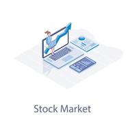 Online Stock Market vector