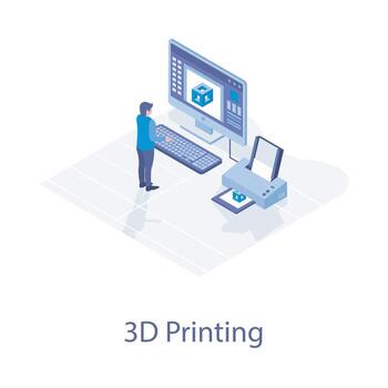 3d Printing Elements vector