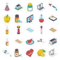 Pack Of Healthcare Elements vector