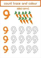 count traces and carrot color vector