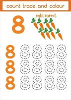 count traces and carrot color vector