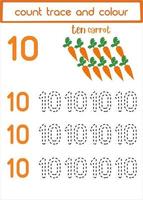 count traces and carrot color vector