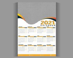 Wall calendar template New year 2022 corporate business Modern company with professional creative design vector