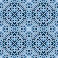 Blue seamless background with multi-colored geometric pattern vector