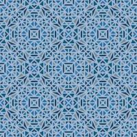 Blue seamless background with multi-colored geometric pattern vector