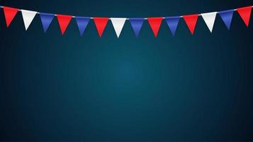 Party Background with Flags Vector Illustration