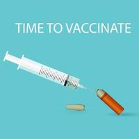 Time to Vaccinate Concept Background. Vector Illustration