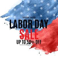 Happy USA Labor Day Sale poster background. Vector illustration