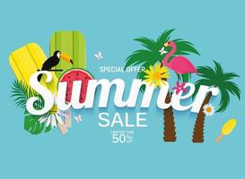 Abstract Summer Sale Background. Vector Illustration