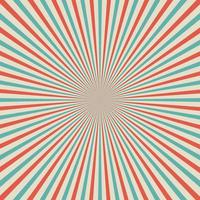 Fondo de rayos de sol de estilo retro pop art con líneas radiales. ilustración vectorial