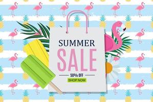 Abstract Summer Sale Background. Vector Illustration