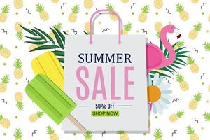 Abstract Summer Sale Background. Vector Illustration