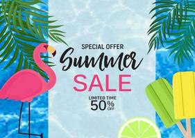 Abstract Summer Sale Background. Vector Illustration