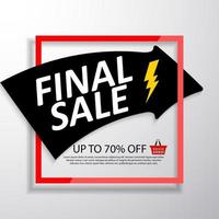 Final sale banner poster. Vector illustration