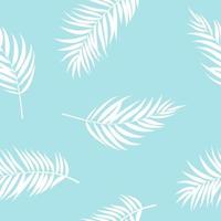 beautifil, palmera, hoja, silueta, seamless, patrón, plano de fondo, vector, ilustración vector