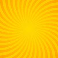 Orange Sunburst background with radial lines. Vector illustration