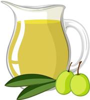 Olive oil on white background vector