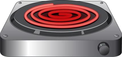 Infrared Stove in cartoon style on white background vector