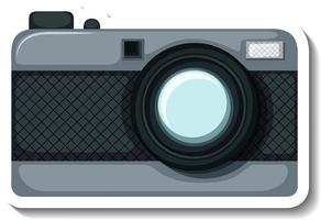 A sticker template with a camera isolated vector