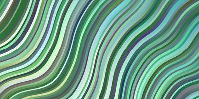Light Blue, Green vector background with curved lines. Brand new colorful illustration with bent lines. Pattern for ads, commercials.