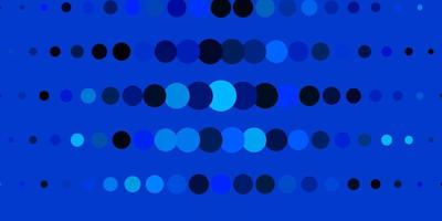 Dark BLUE vector template with circles. Colorful illustration with gradient dots in nature style. New template for a brand book.