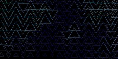 Dark Blue, Green vector backdrop with lines, triangles. Gradient triangles in abstract style on simple form. Pattern for commercials.