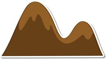 Sticker big mountains on white background vector