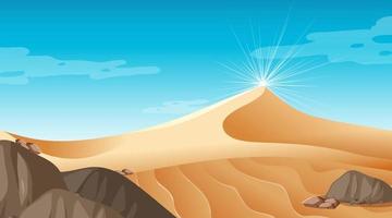 Desert forest landscape at daytime scene vector