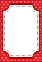 Empty vertical octagon frame cartoon style banner template vector