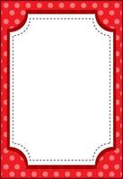 Empty vertical octagon frame cartoon style banner template vector