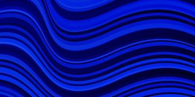 Dark BLUE vector background with curves. Abstract illustration with gradient bows. Pattern for websites, landing pages.