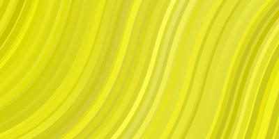 Light Yellow vector background with bent lines. Bright illustration with gradient circular arcs. Best design for your ad, poster, banner.