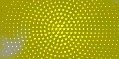 textura de vector amarillo claro con hermosas estrellas. Ilustración colorida con estrellas de degradado abstracto. mejor diseño para su anuncio, cartel, banner.