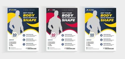 Vector layout design template for fitness center or other sport event.