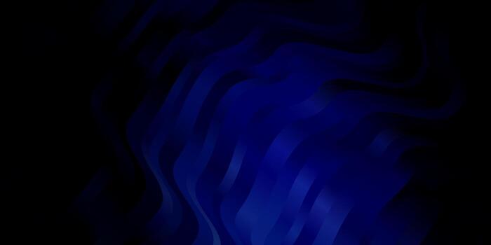 Dark BLUE vector pattern with curved lines. Colorful illustration, which consists of curves. Pattern for commercials, ads.