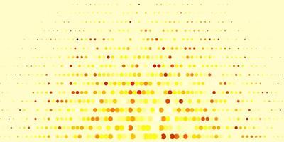 Dark Yellow vector texture with circles. Abstract colorful disks on simple gradient background. Design for posters, banners.