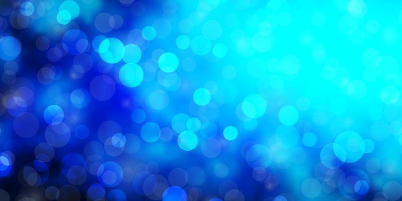 Dark BLUE vector template with circles. Illustration with set of shining colorful abstract spheres. Design for your commercials.