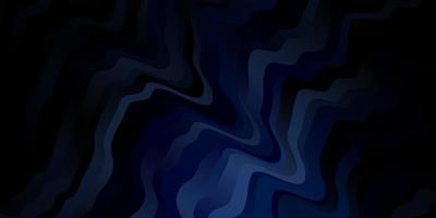 Dark BLUE vector background with bent lines. Colorful illustration, which consists of curves. Best design for your posters, banners.